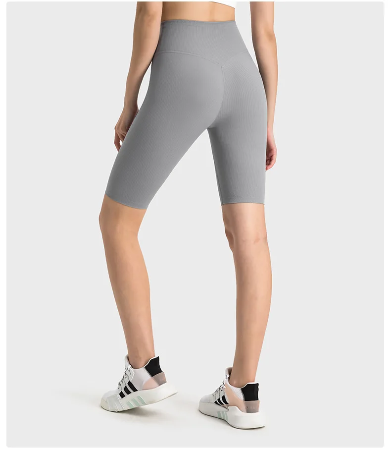 New Arrivals High Waist V Back No Front Rise Seam Ribbed Peach Hip With Hidden Pocket Gym Fitness Sports Yoga Wear Women Clothes