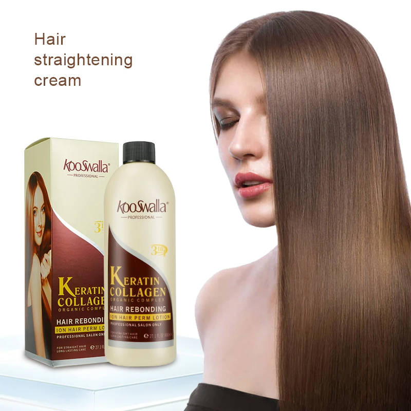 KooSwalla Australian Hair Straightening Perming Cream Brands Best Permanent Keratin Collagen 3  in 1Hair Rebonding Treatment