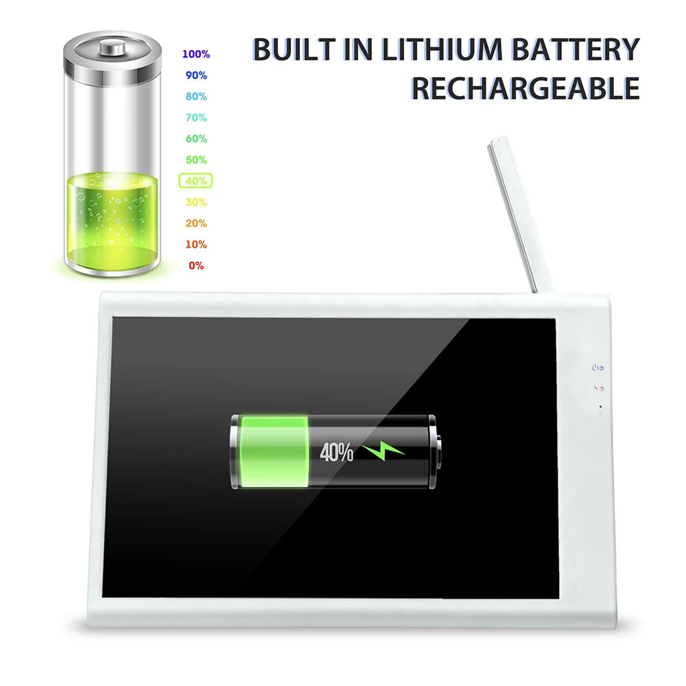 Factory Price, OEM ODM, 10in LCD, 3MP, Night Vision, Body Recognition, Two-Way Talk, IP66 Waterproof 4CH Wireless NVR Kit