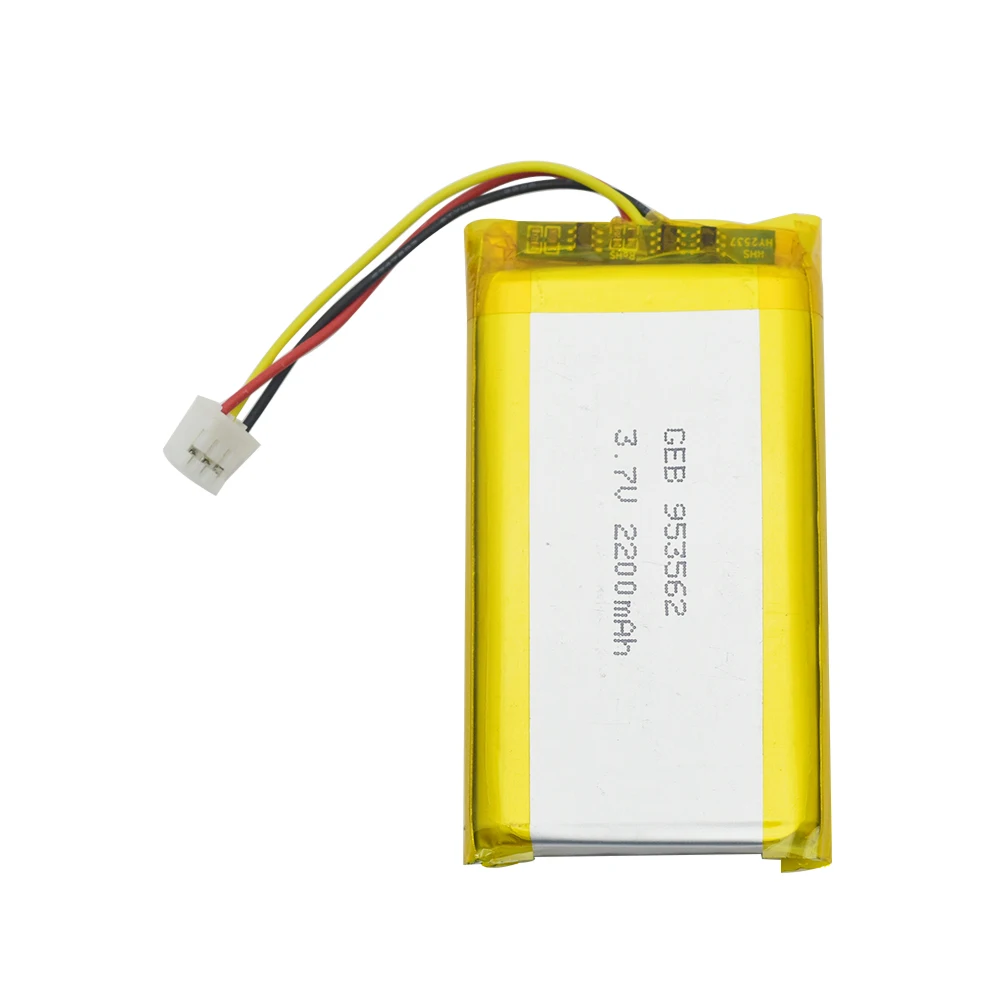 flexible lithium polymer battery 953562 3.7v 2200mah lipo li-ion lithium rechargeable battery lithium battery