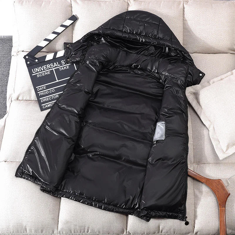 Promotional Various Durable Using Puffer Duck Sleeveless Down Vest Detach Hood Heated Body Warmer Unisex Lightweight Down Vest