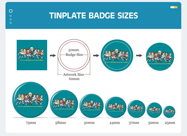 Button Badge Maker Wholesale Custom 58mm Printed Design Logo Blank Plastic Magnetic Pins Round Tin Button Badge