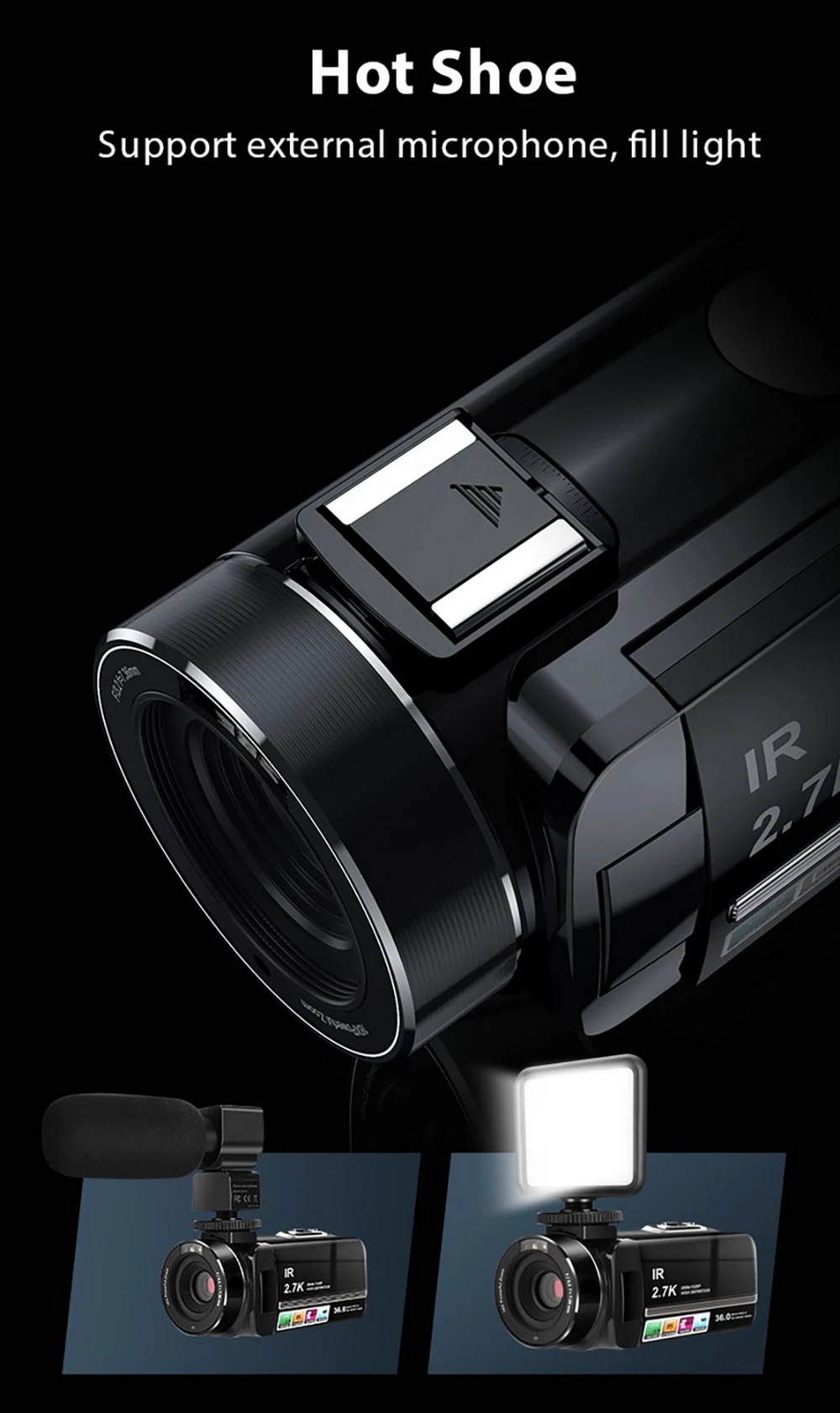 2023 New Coming 36MP Digital Camera FHD 2.7K Vlogging Camera 16X Digital Zoom Compact Mini Cameras 3.0 Inch 36MP HD Camcorder