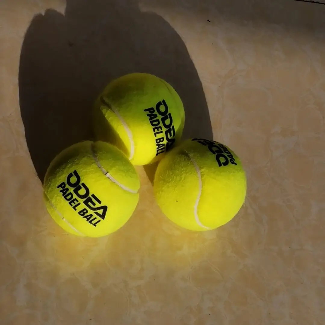  Yiwu huidong спортивные оптовая продажа Пелотас de padel новый высокий отскок желтый падел мяч с напечатанным логотипом 45% шерсть весло для