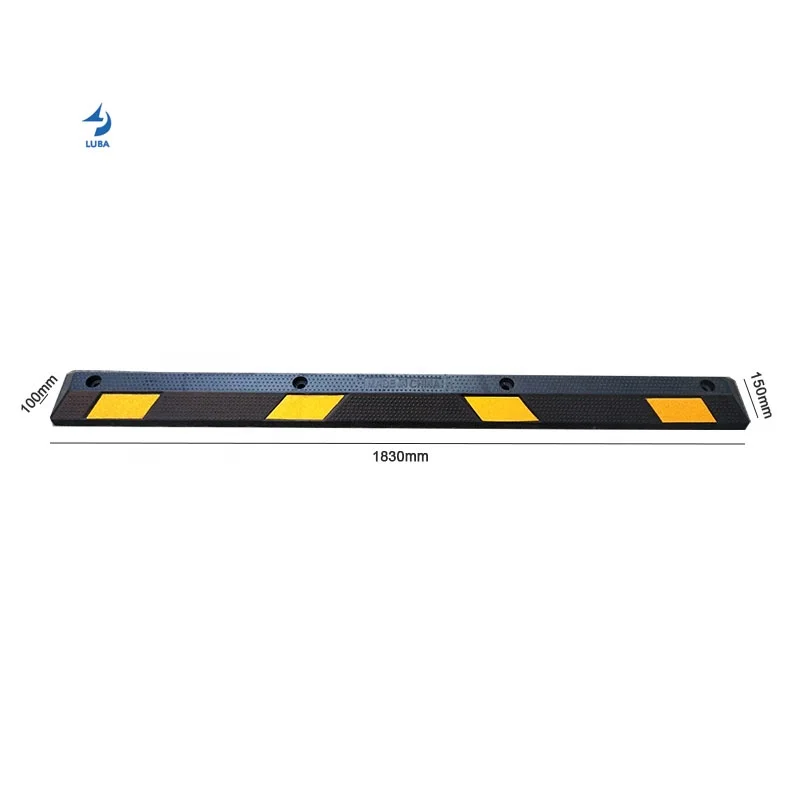 1830*100*150Mm China Factory Heavy Duty Truck Safety Rubber Wheel Stoppers