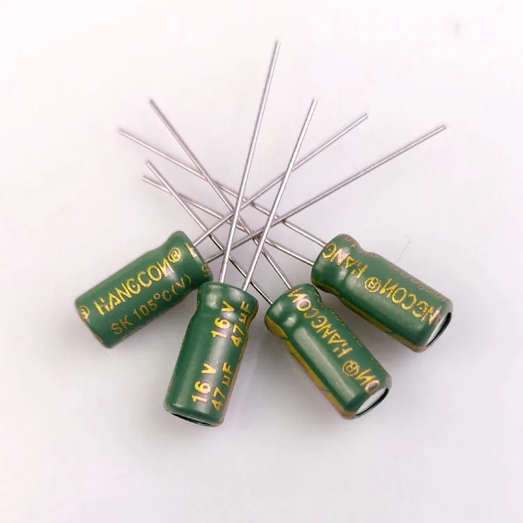 Promotion price capacitor  gold lettering on green background with modern aluminum electrolytic capacitors