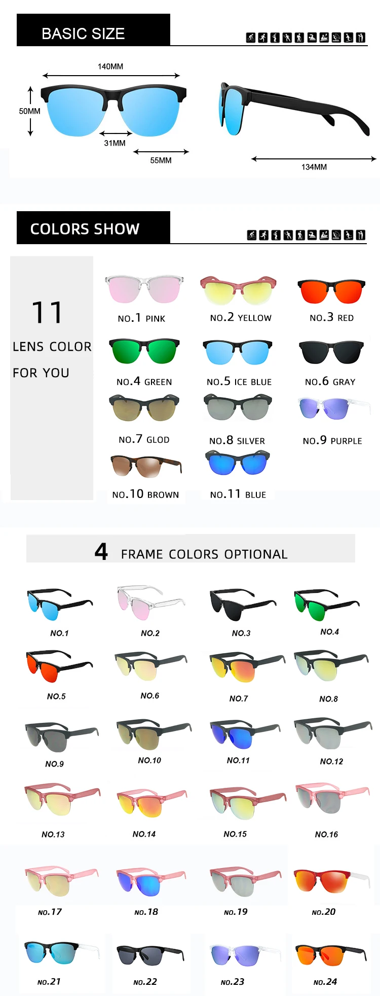 Солнцезащитные очки для мужчин и женщин стильные поляризационные по индивидуальному заказу в европейском стиле