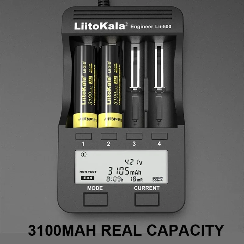 Factory Direct Sale LiitoKala Power Rechargeable for High Drain Devices  Lii-31S 3.7V/4.2V 3100mAh 35A 18650  Li-ion Battery