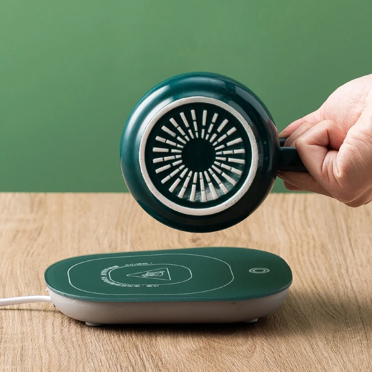 Office Home Cup Gift Set Thermotatic Ceramic mug USB Smart Electric heating  Coffee Mug Warmer Cup Heater mug For Christmas Gift