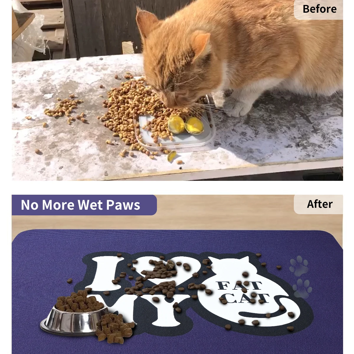 Pet Feeding Mat-absorbent Dog Mat For Food And Water Bowl-no Stains Quick Dry Dog Water Dispenser Mat