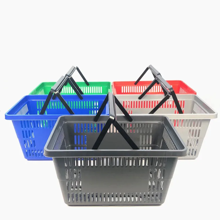 21L PP Materials Hand Basket Plastic Supermarket Fruit Store Shopping Basket