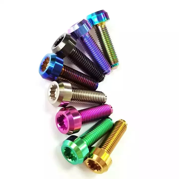 DIN912 hex head color titanium screw Cup head titanium alloy bolt