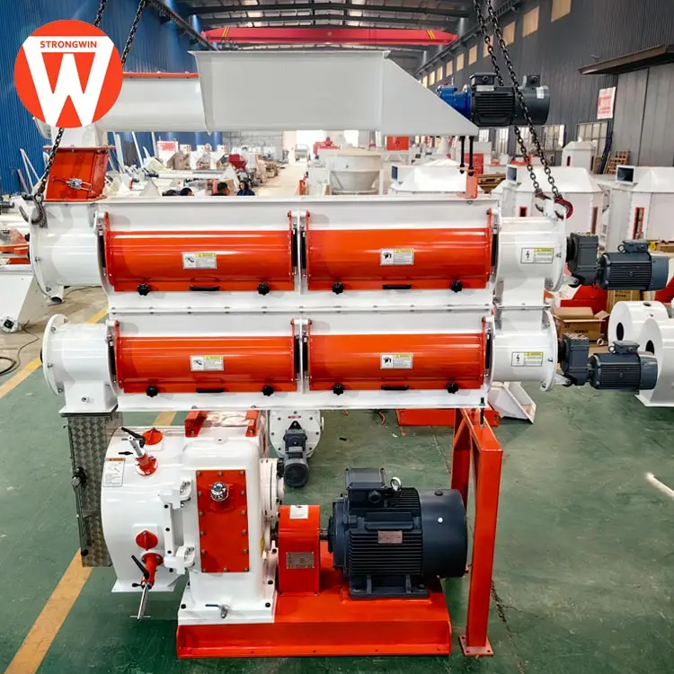 Strongwin 5 tons per hour animal feed pellet machine feed mill machineries for layers feed