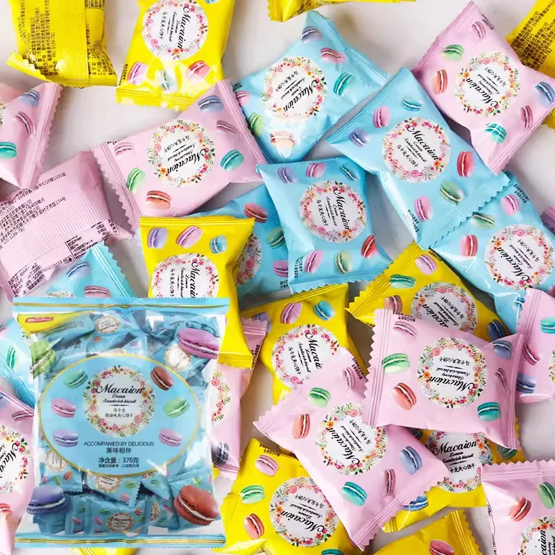 Wholesale cheap Biscuit cookies Macaron sandwich biscuits 376g/bag