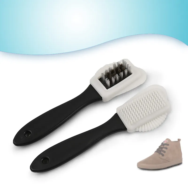 Cleaning Suede Shoe Brush   Brass PP Bristles Three Sided Nubuck Brush  Suede Shoe Cleaning Brush