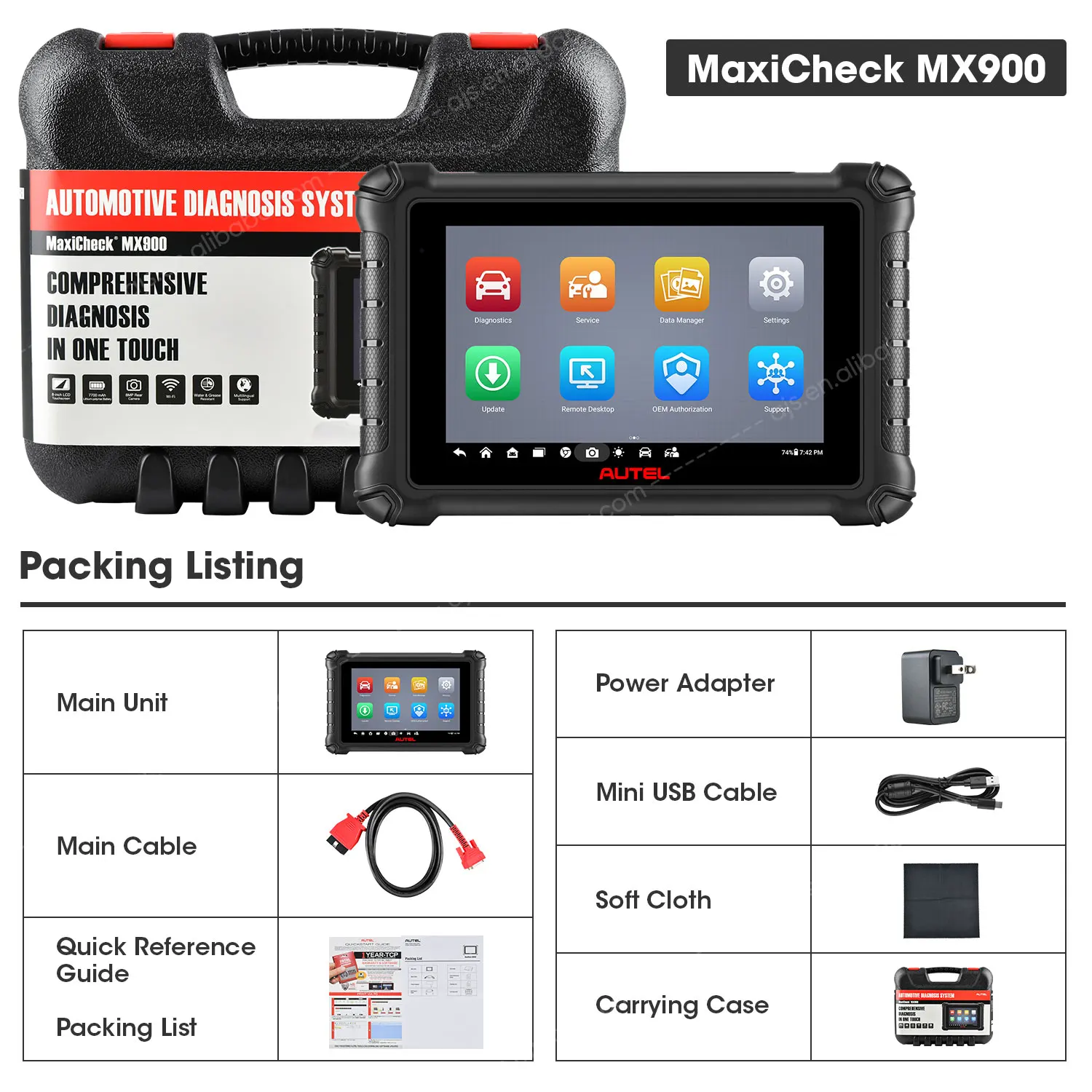 [US VERSION] Autel MaxiPRO MX900 Diagnostic Tool MX 900 808 808S Altar MP808S MP 808 Universal Vehicle OBD2 Scanner For All Cars