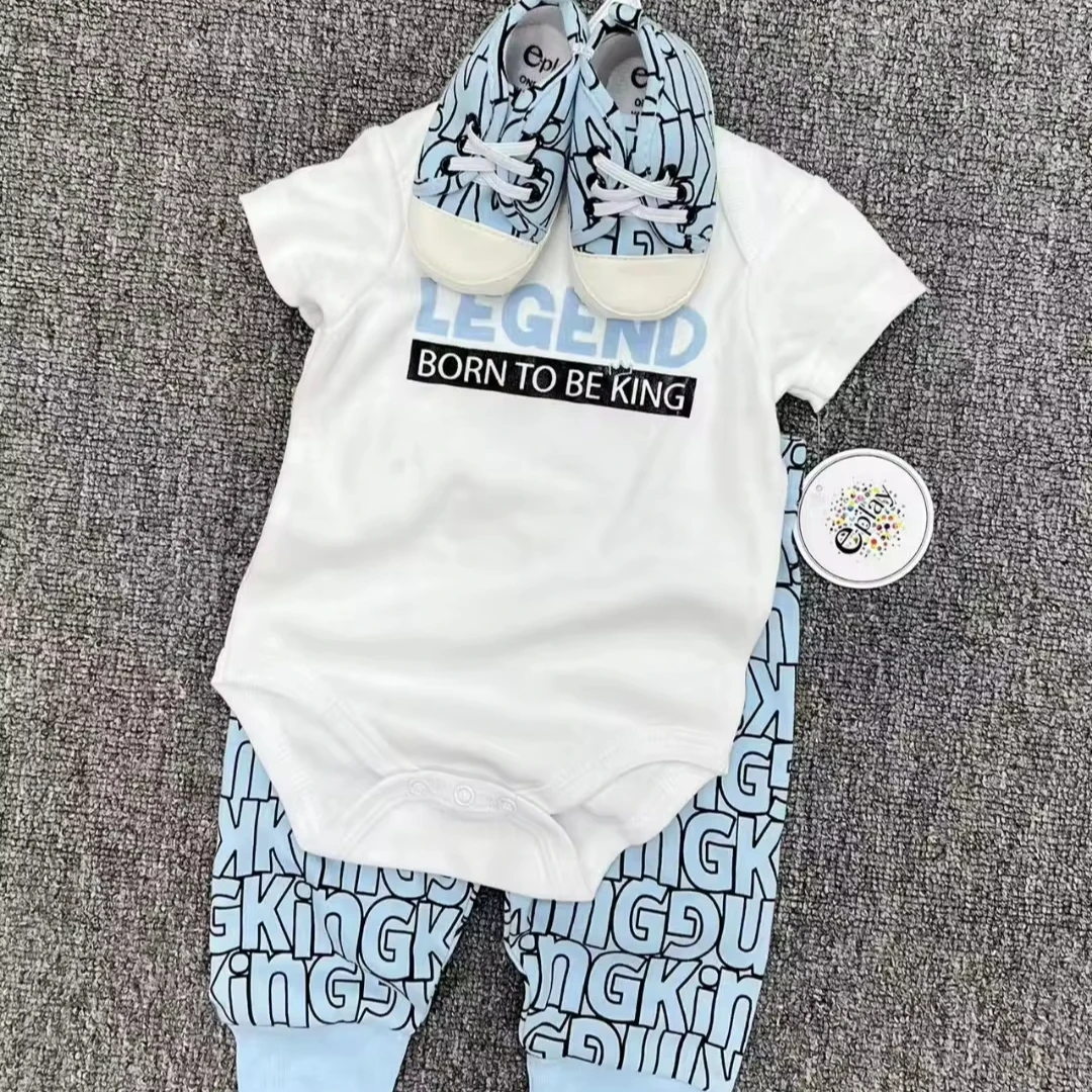 Newborn Infant Toddler Boys Clothes Modal T-shirt Bubble Casual Blank Oversized Organic Bamboo Bodysuit Baby Romper with shoe