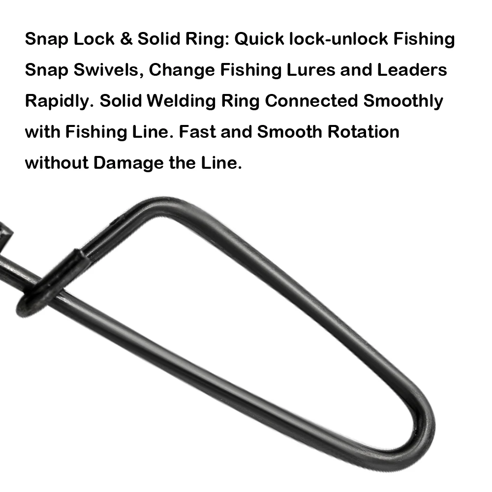 Ring Rolling Stainless Steel Ball Bearing Swivel with Coastlock Snap Strong Welded Ring Fishing Swivels Connector Accessories