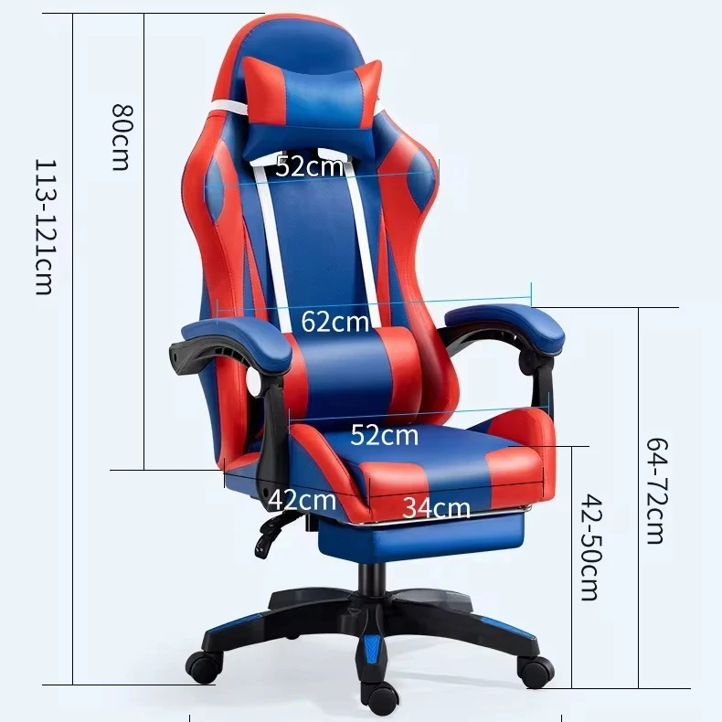 Игровое игровое кресло с подставкой для