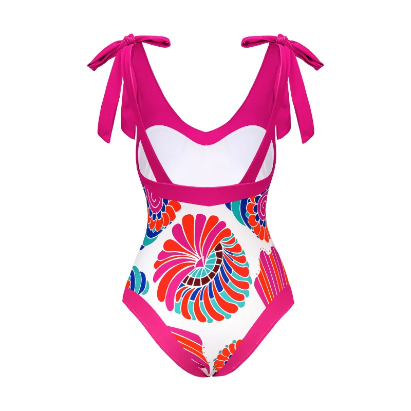 Bestway wholesale 2023 ladies New fashion Printed one piece Swimsuit with beach dresses cover up Bathing Suit for women Swimwear