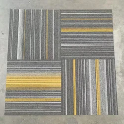 Manufacture Square Alfombra Heavy Traffic modern pattern Nylon Carpet Tiles Modular Office Commercial Carpet Tiles 50x50