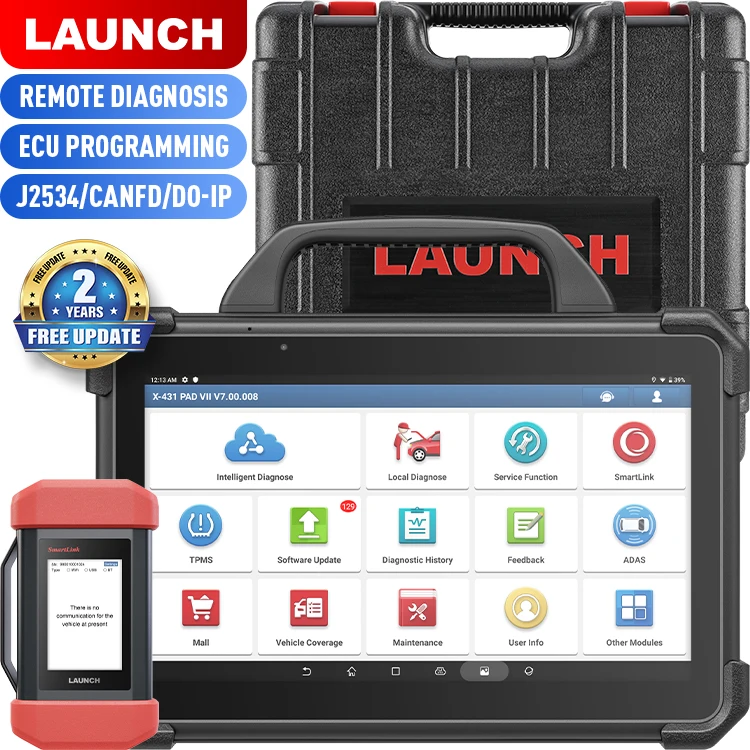Оригинальный obd2 launch x431 pad 7 elite ecu программные инструменты автомобильный Автомобильный диагностический сканер аппарат escaner инструмент