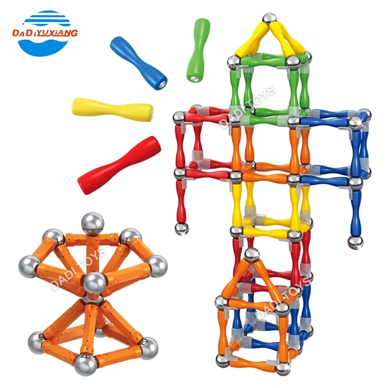 DADI OEM&ODM Hot Selling ABS Magnetic Stick Construction Blocks Magnetic Bar Magnetic Tiles Building Blocks Sets