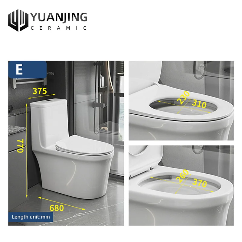 Ceramic Water-saving Silent Integrated Siphon Odor Proof Toilet Project for Small Household Water Flush Toilets and Bathrooms