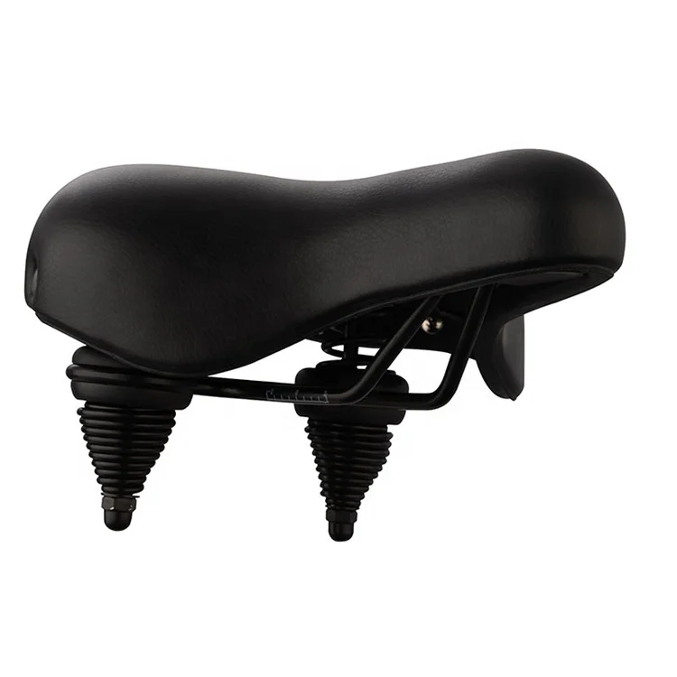 Extra Wide Breathable Comfy Cushioned Universal PU Leather Bike Bicycle Seat Saddles for Mountain Bike