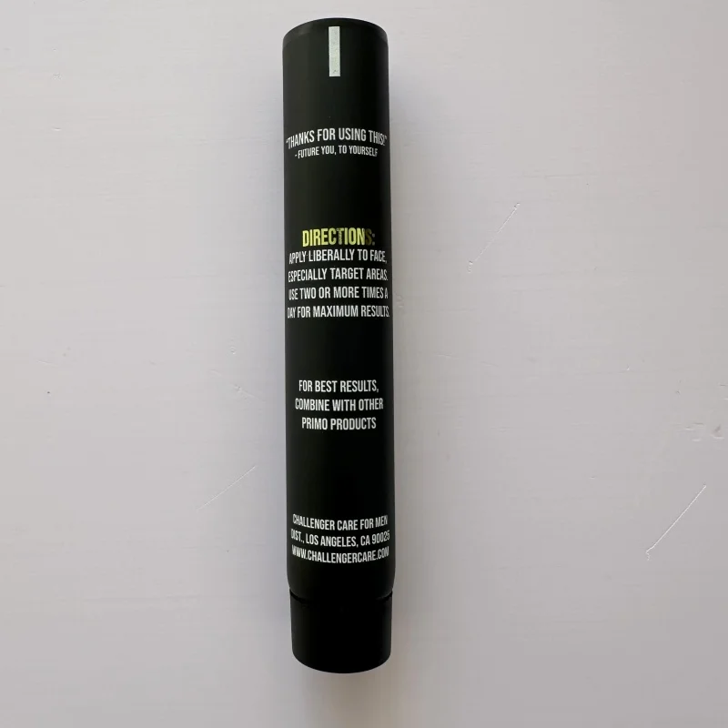 0.34 FL OZ Black matt finish Greenish gold stamping cosmetic packaging tube