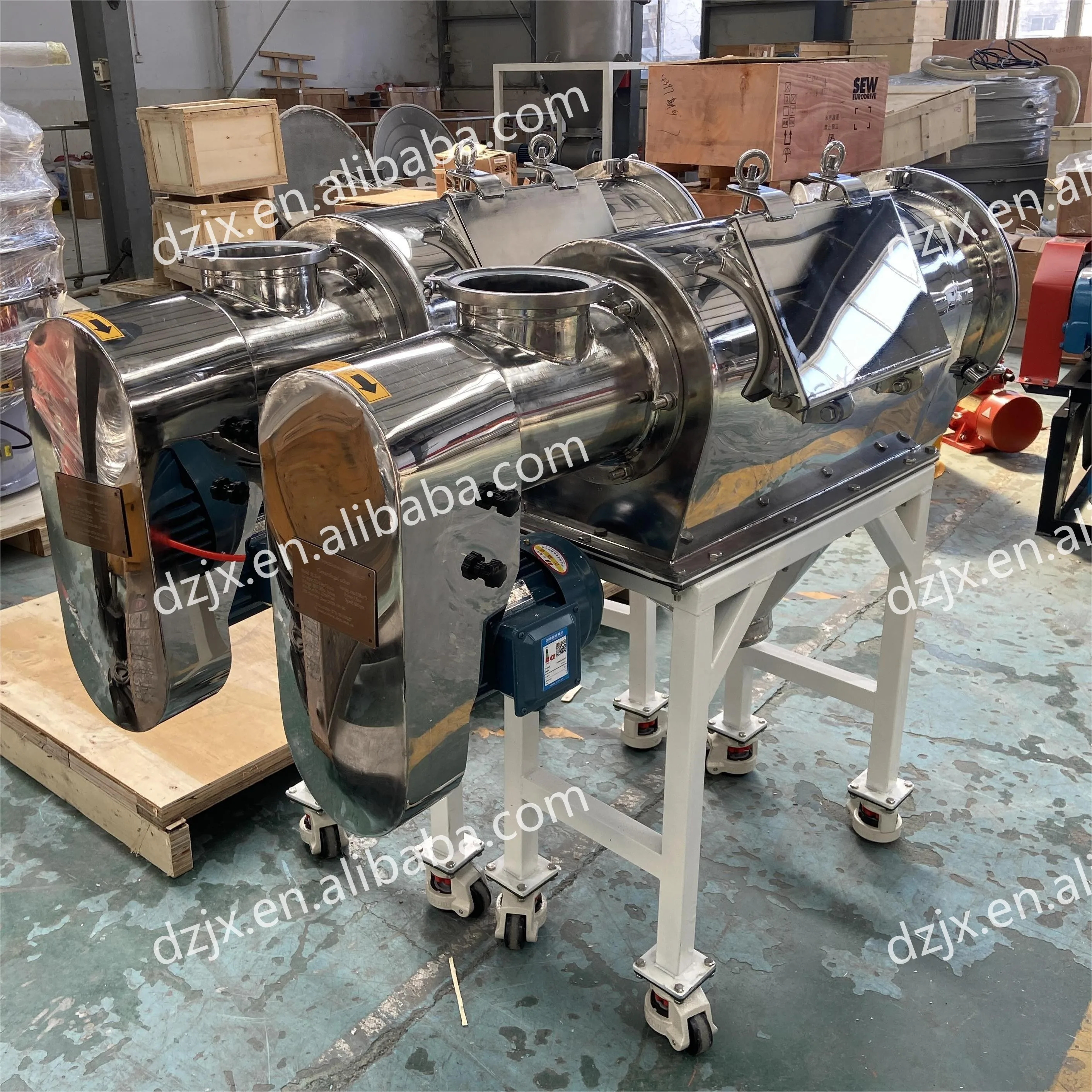 DZJX Electric Sieve Inline Centrifugal Metal Sieve Professional Flour Sifter For Grading Sorting Separating Baobab Separator