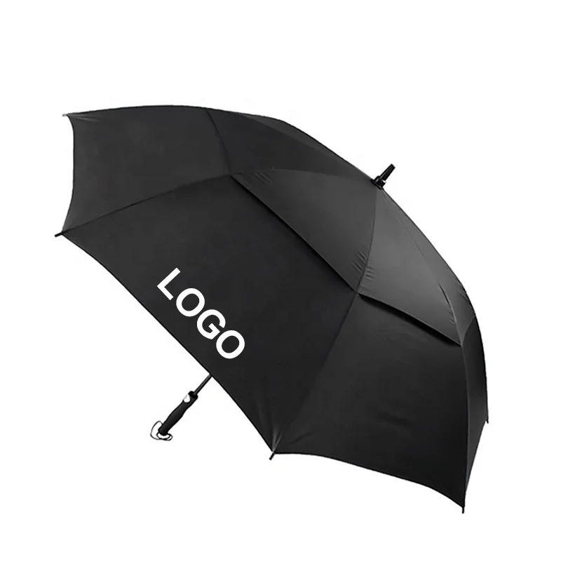 Черный Guarda Chuva оптовая продажа роскошная сумка для хранения автоматическое открытие двойной навес крепкий держатель под заказ зонтики гольфа с