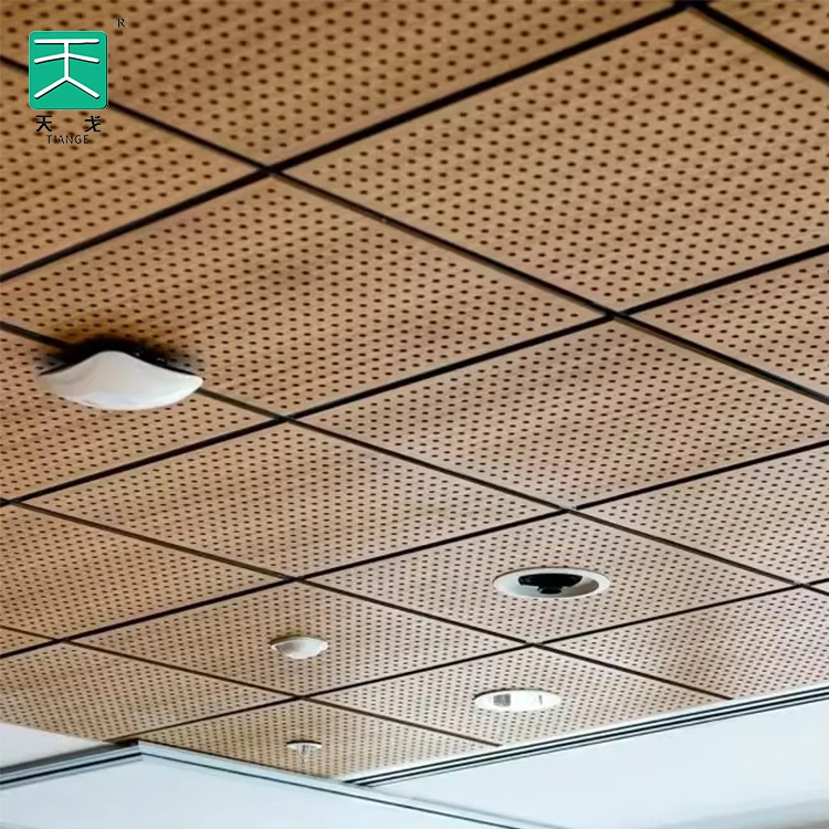 TianGe Manufacturer Buy Soundproof Laminated Mdf Absorbing Sound And Fire Resistance Word 2700 X 600 Acoustic Panels