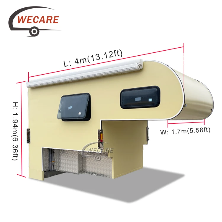 WECARE Китай дом на колесах грузовик автофургон пикараван для пикапа распродажа Малайзия