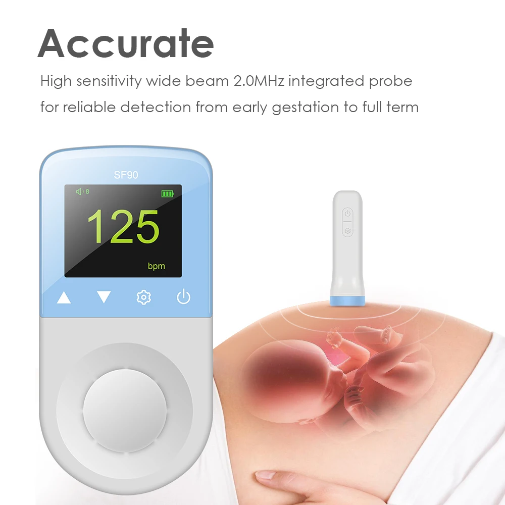 Pregnant Baby Heart Detector Factory direct wholesale price ultrasound Pocket fetal Doppler