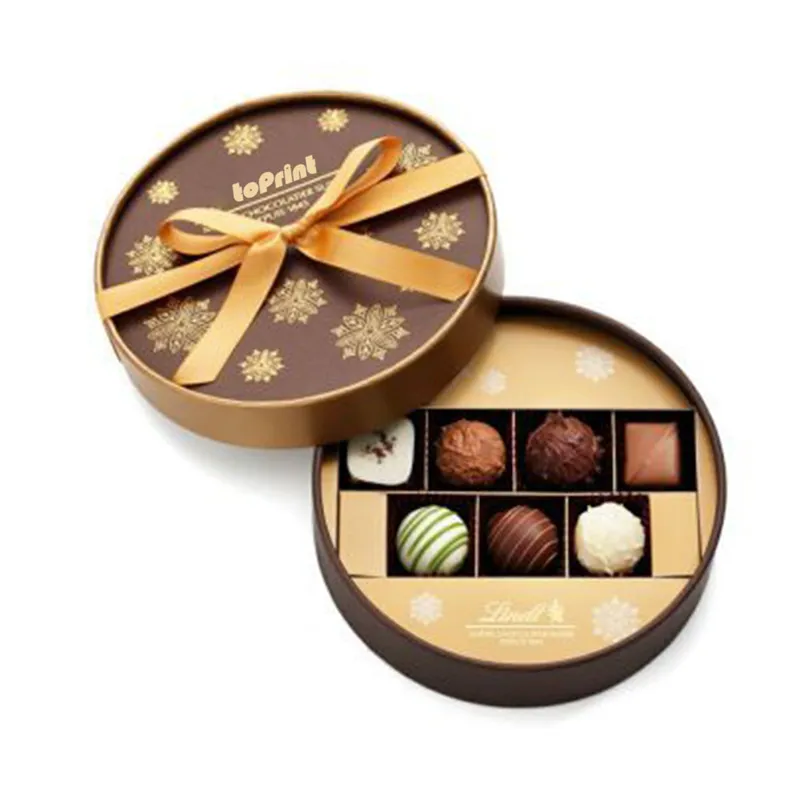 Sustainable Chocolate Packaging Box Custom Chocolate Chips Recyclable Air Tightness Paper Tube Cylinder Manufacturing