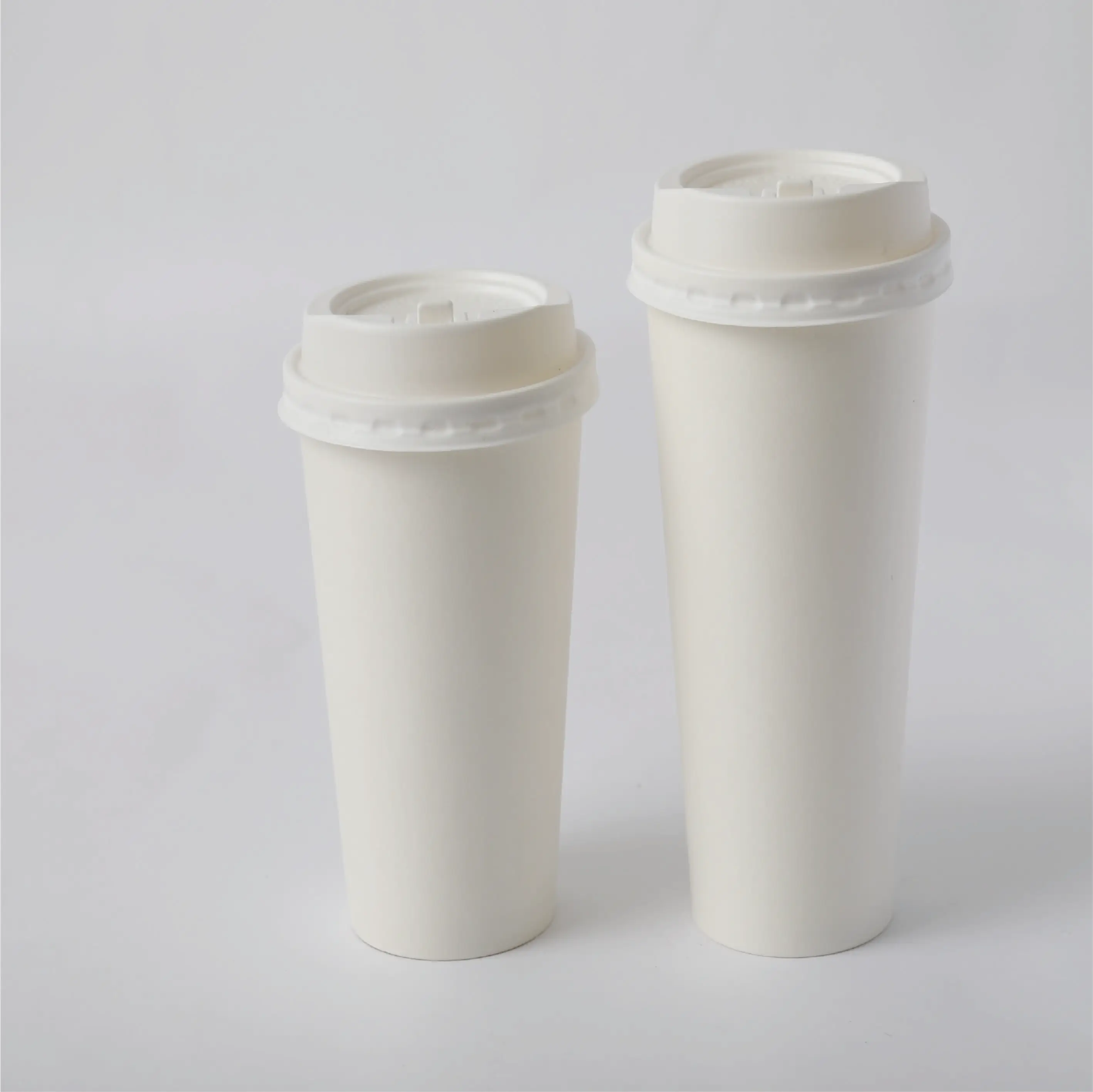 Food grade raw materials wholesale double walled paper cups with lid of 500ml 700ml