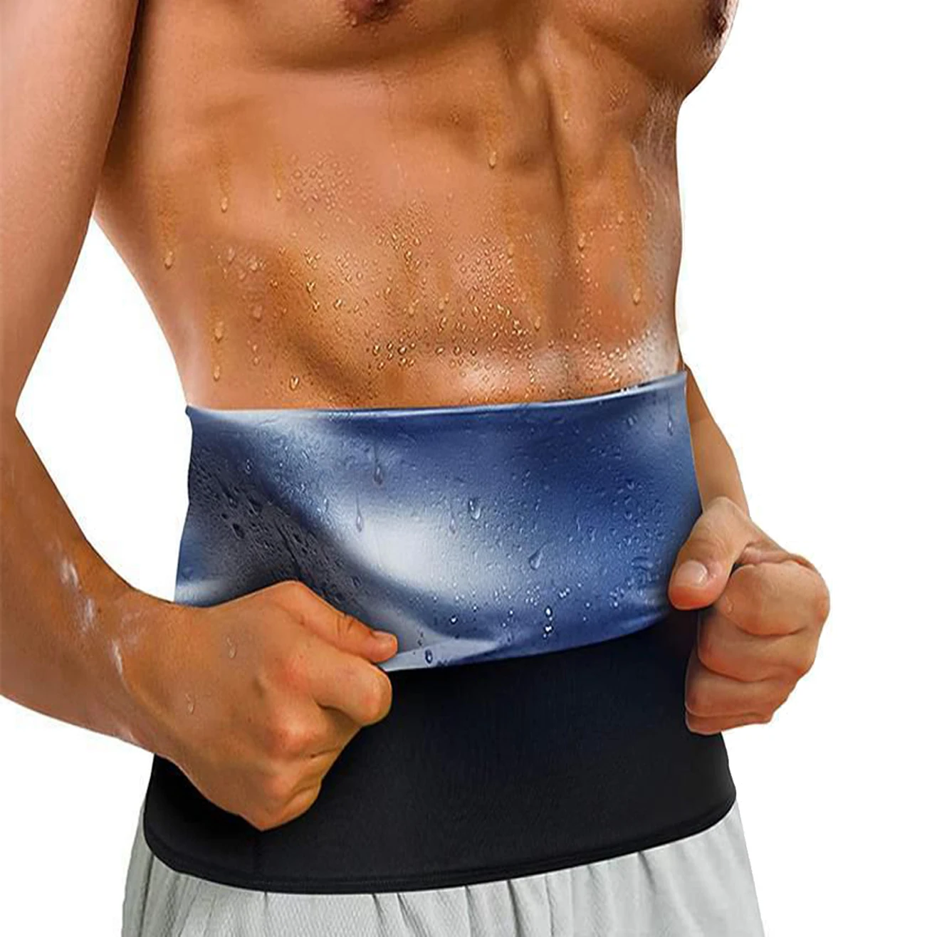  Custom Logo Gym Belly Burn Fat Waist Trainer Hot Body Shaper Workout Weight Loss Trimmer Sauna Slim Sweat