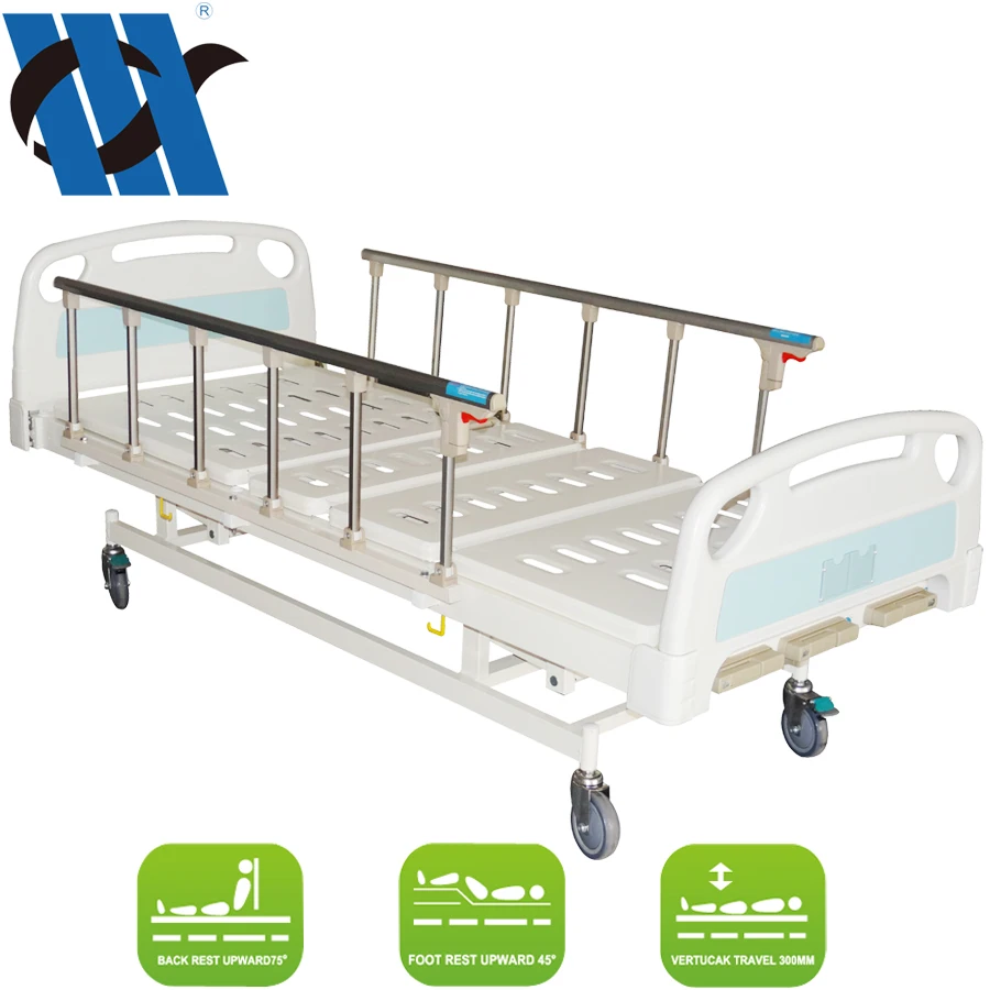 YC-T3611L(I) Hot selling hospital equipment 3-crank manual medical bed for
