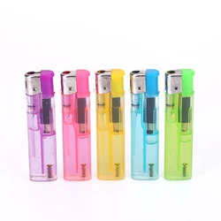 semi transparent  refillable plastic lighter