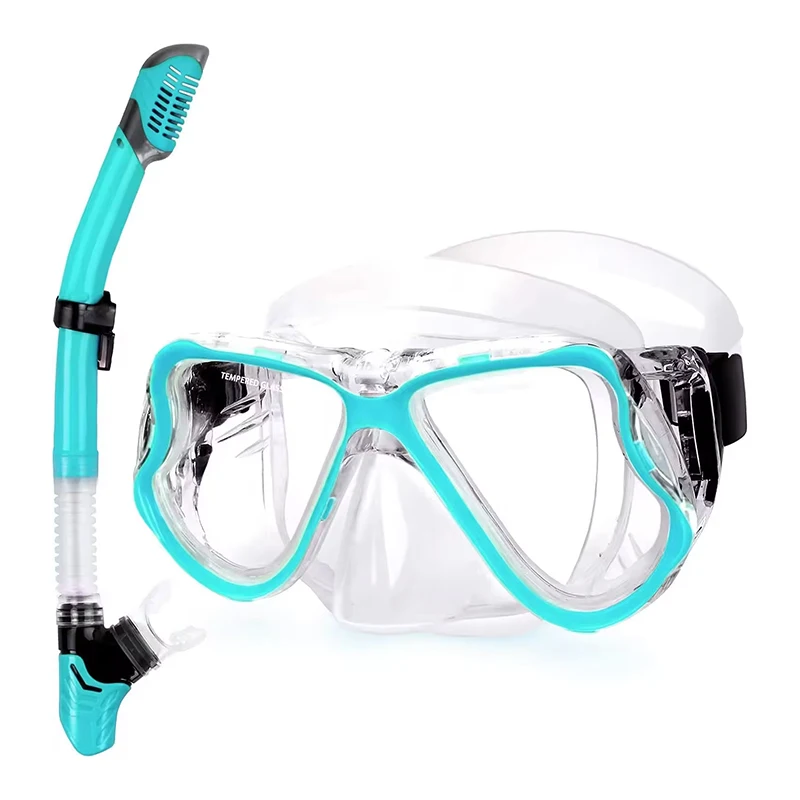 OEM ODM Logo hot selling silicone diving googles set with snorkel breathing tube