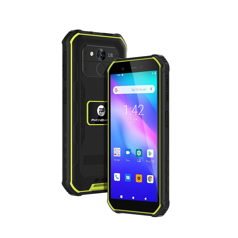 Original 3+32GB IP68 waterproof shockproof smart mobile phones fingerprint unlock rugged phone