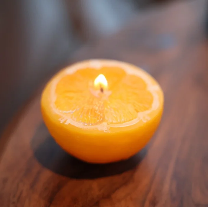 Wholesale Candle Fruit hand do half lemon Aromatherapy candle packaging exquisite fast delivery