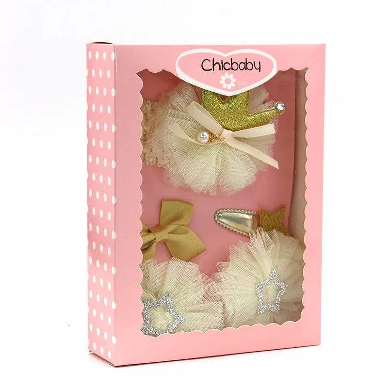 
2019 New arrival flower baby socks hair band gift box set for 1-3T 