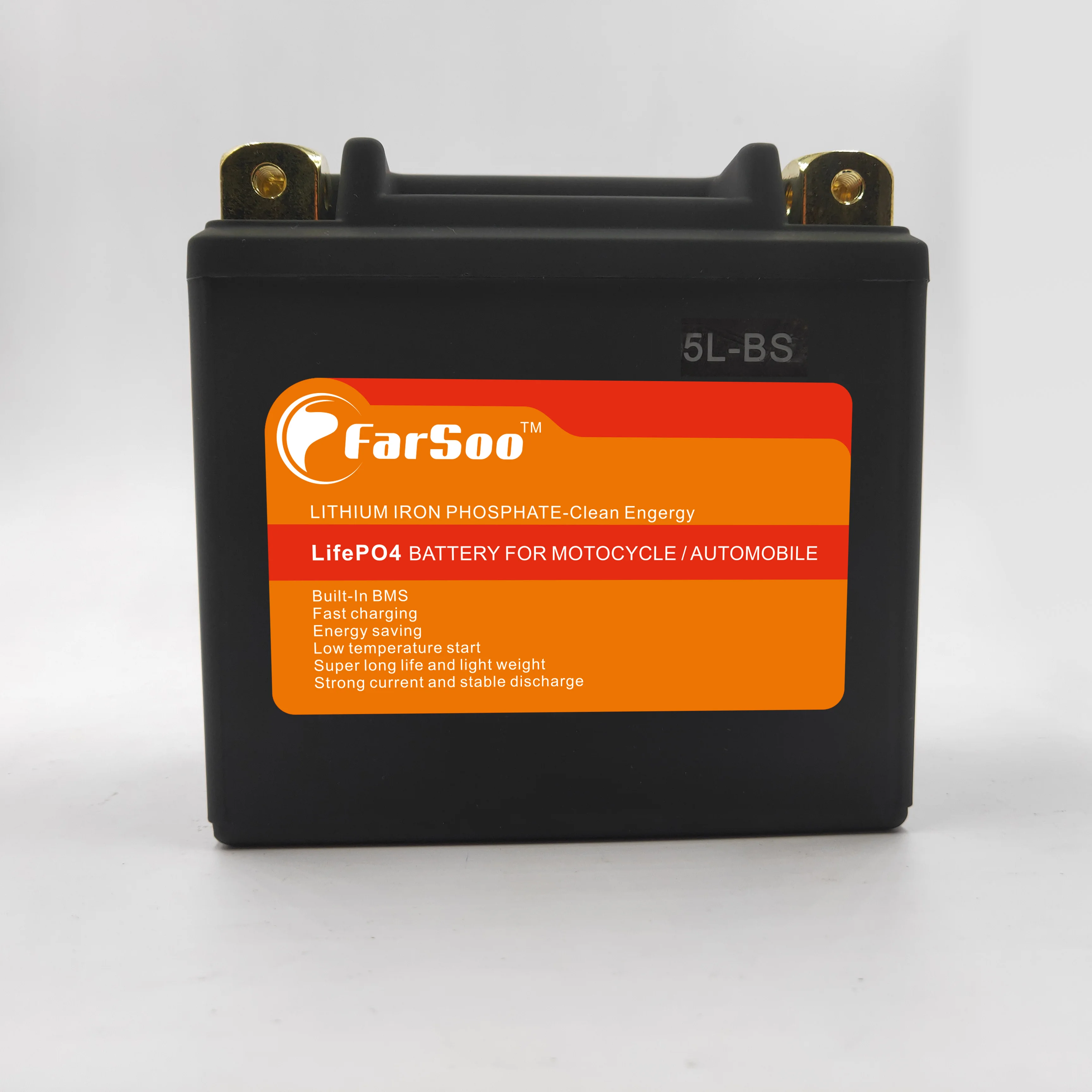 Farsoo 12.0V 3ah  Motorcycle Lithium Iron Phosphate battery with BMS 5L-BS start power