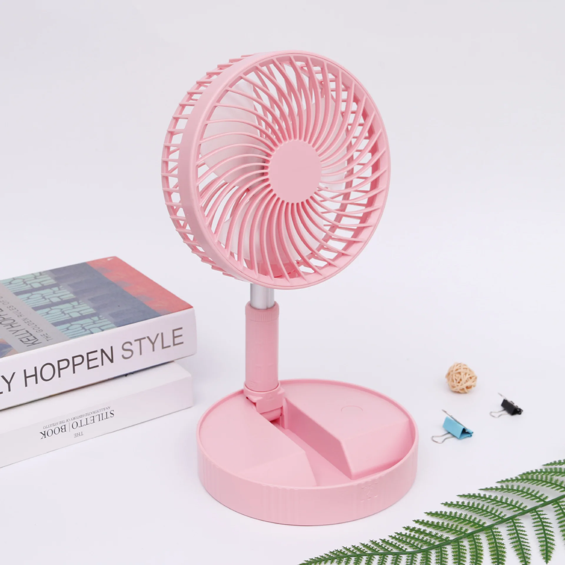 New USB folding fan portable mini fan desktop retractable vertical fan rechargeable fan factory low price wholesale
