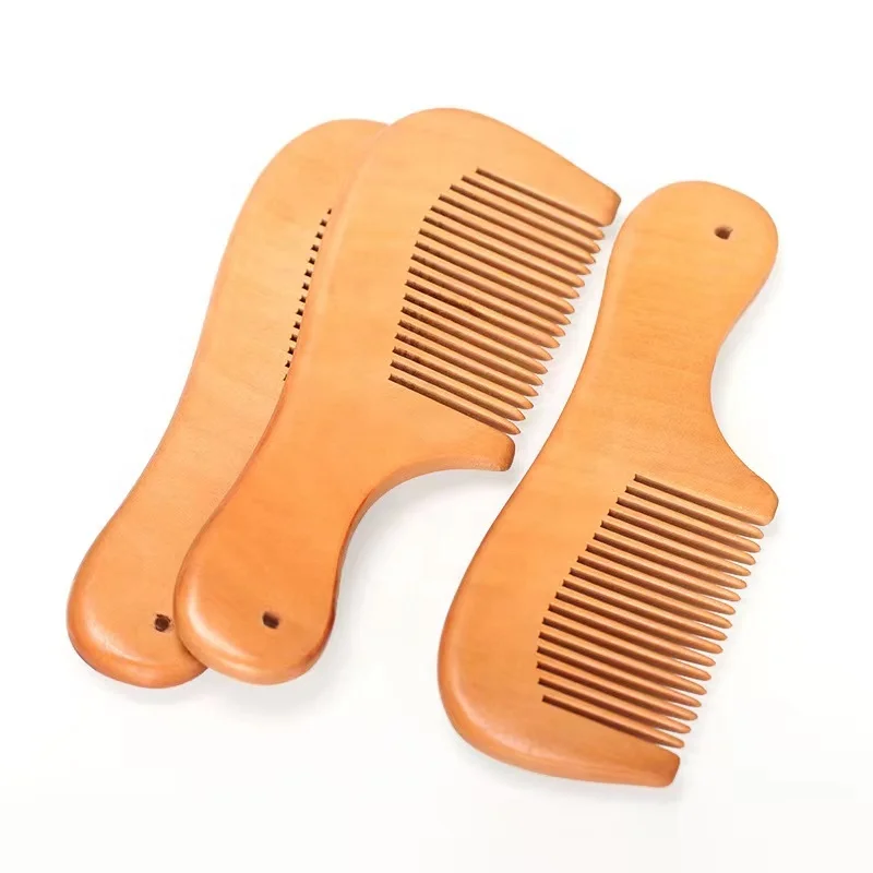 Wholesale ECO friendly wood combs travel portable Wide Tooth  Hair Straighten brush  for Kids