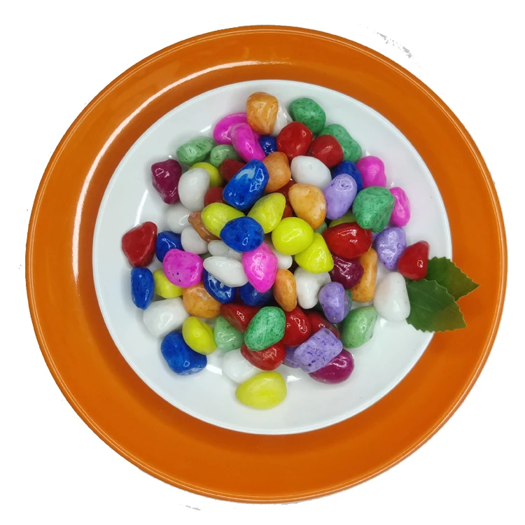 dyed colorful stone colour stone for decoration aquarium garden pebbles