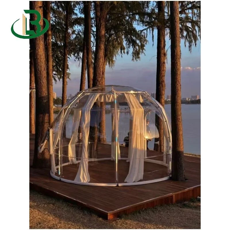 Transparent luxury outdoor bubble room foldable Prefabricated star room outdoor polycarbonate sheet room with skylights