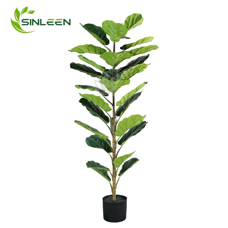 Fig Artificial Realistic Plant Faux Ficus Lyrata Planta Fake Plastic Plants Outdoor Trees Decorative Fiddle Leaf Tree